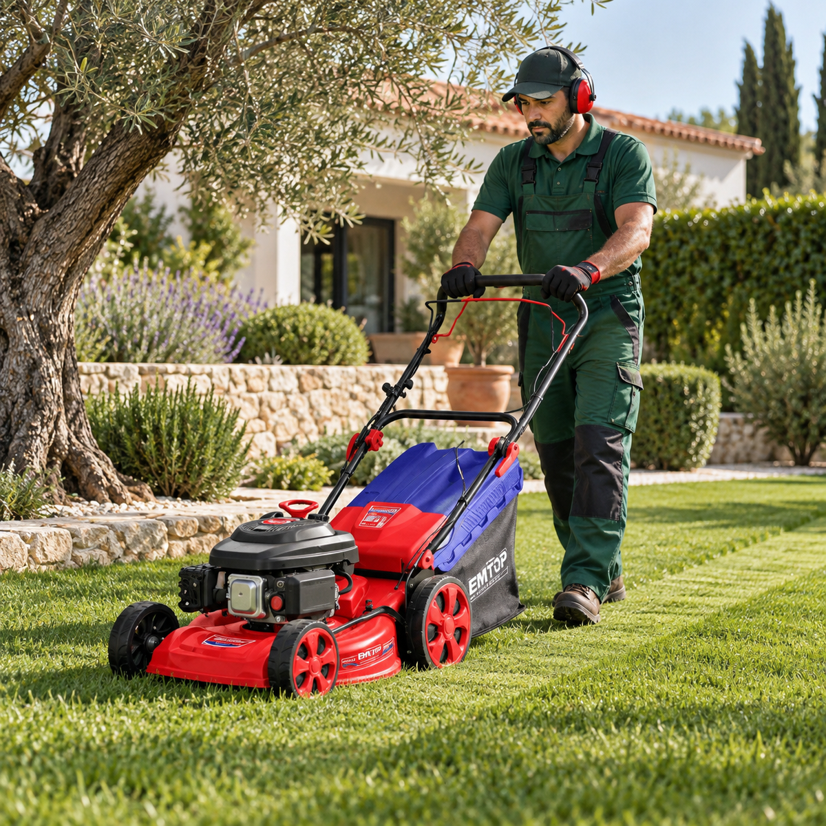 Jardiniers et paysagistes — professionnel en activité avec des outils adaptés à son métier.