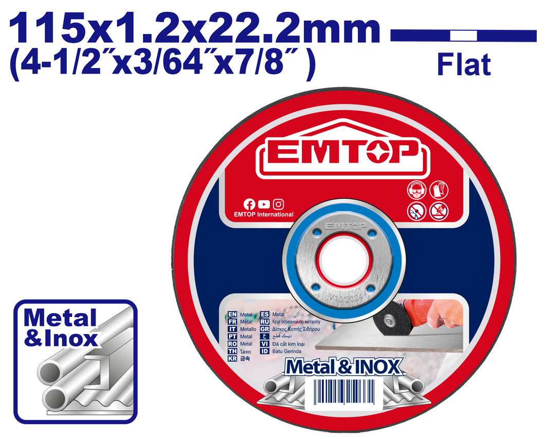 Disques tronçonner 115*2MM EMTOP EACD121151