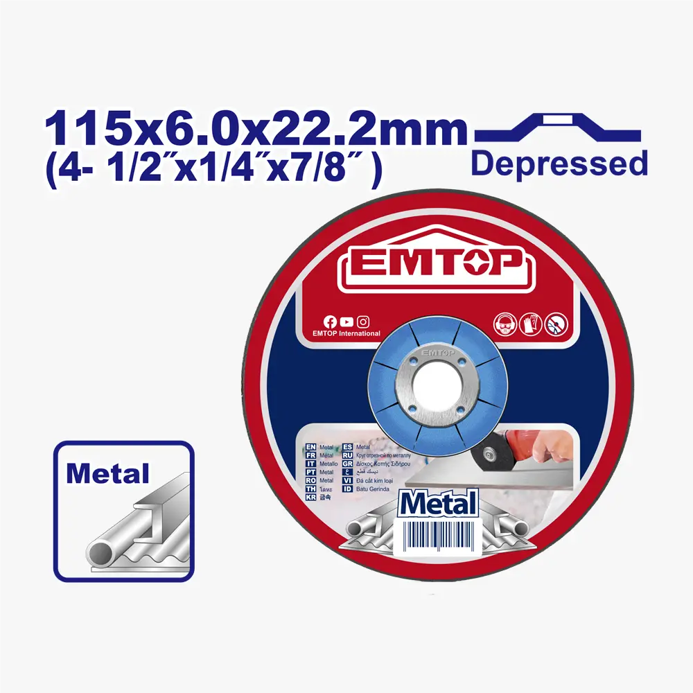 Disques tronç 115X6X22.2MM EMTOP EACD601151