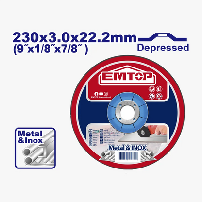 Disques tronç 230X3X22.2MM EMTOP EACDH302301
