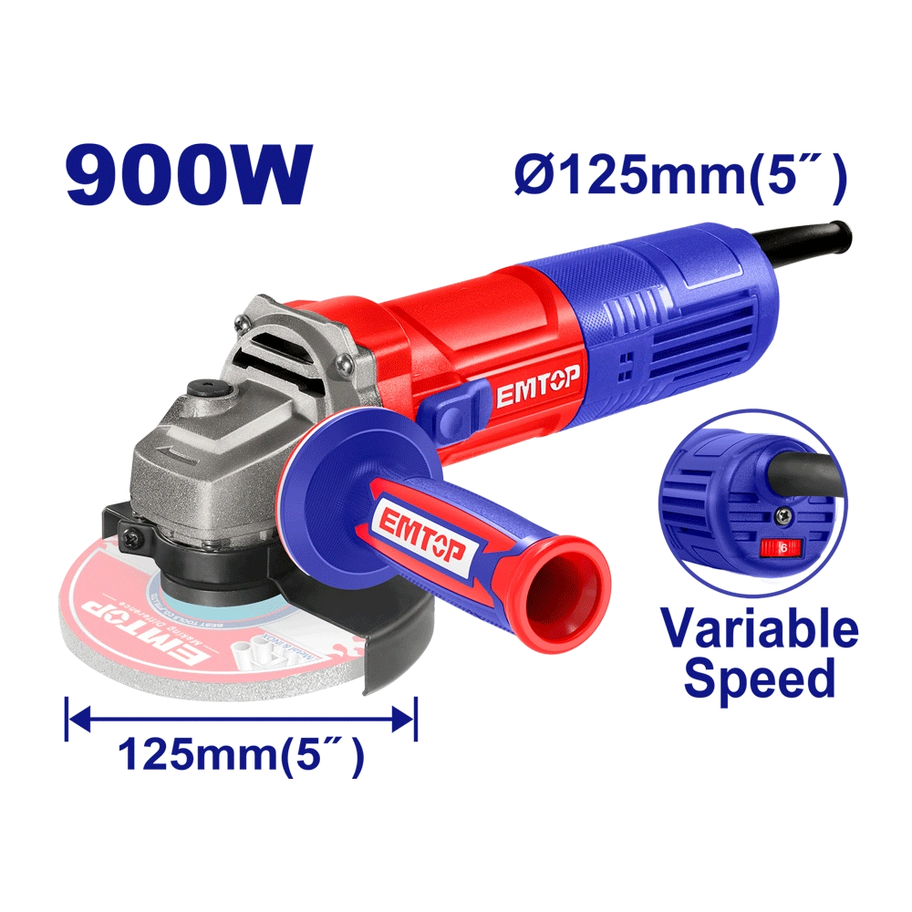 Meule 125 900W a variateur EMTOP EAGRS09051