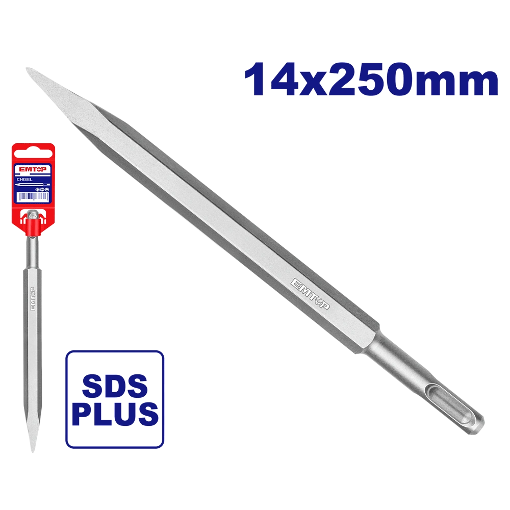 Burin pointu SDS plus 14X250 EMTOP ECHS112501