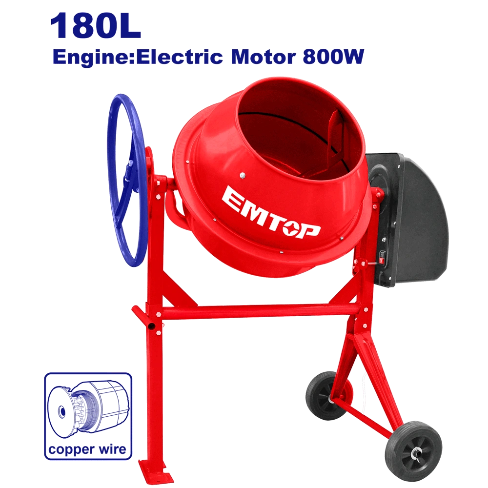 Bétonniere 220V 1.1CV 180L EMTOP ECMX18011