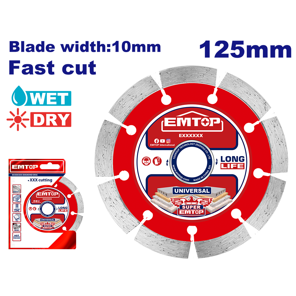 Disque diamant 125 EMTOP EDDC011252