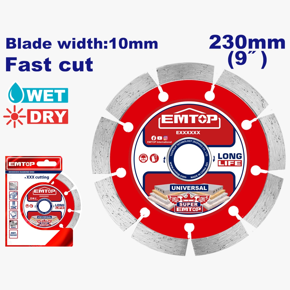 Disque diamant 230 EMTOP EDDC012302