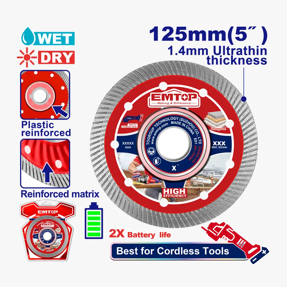 Disque ceramique ultrafino 1.4MM EMTOP EDDC051251