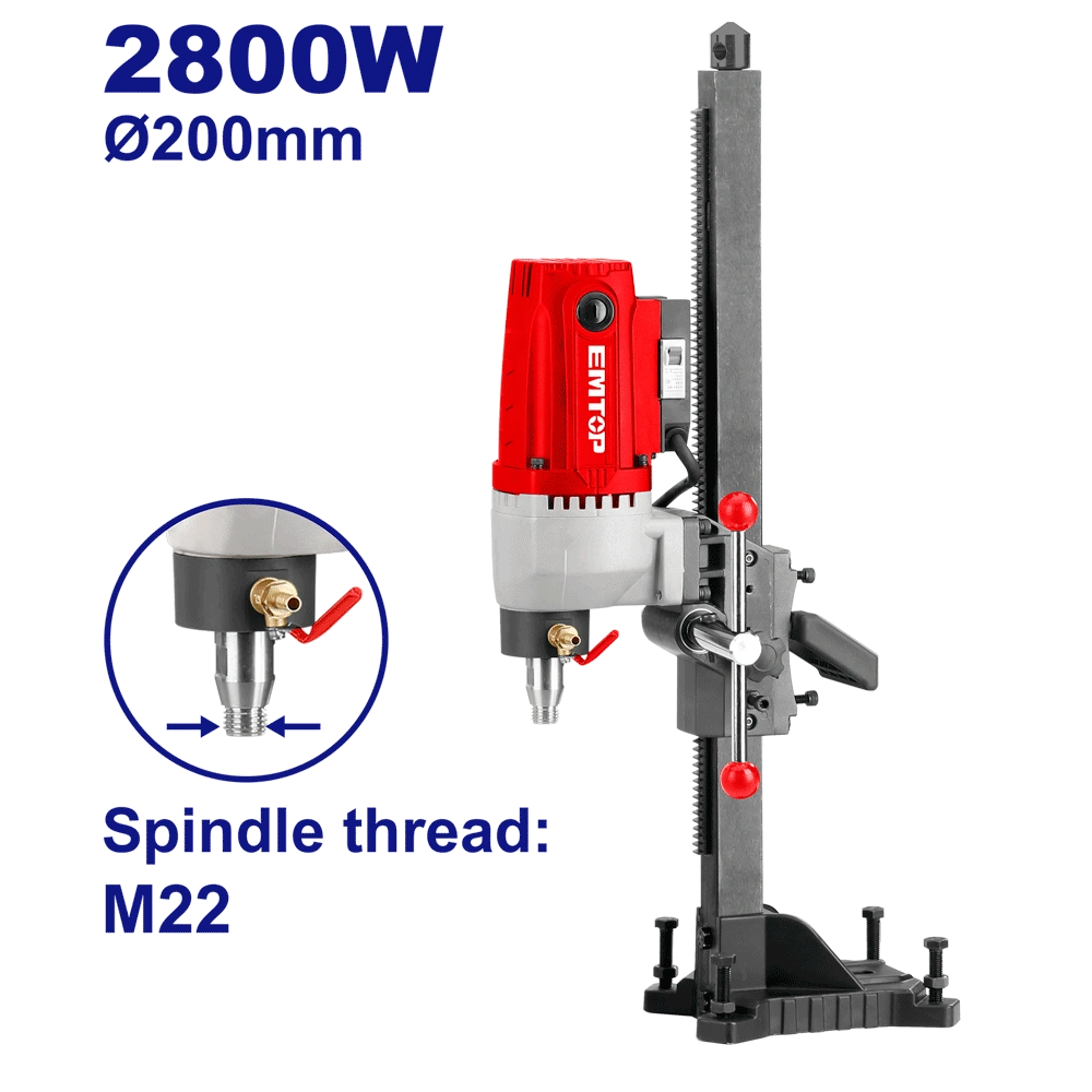Carotteuse á beton 200MM EMTOP EDDM280020