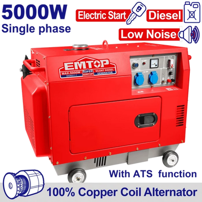 Groupe silen 5KVA dieesel 220 ATS EMTOP EDGRS511-1