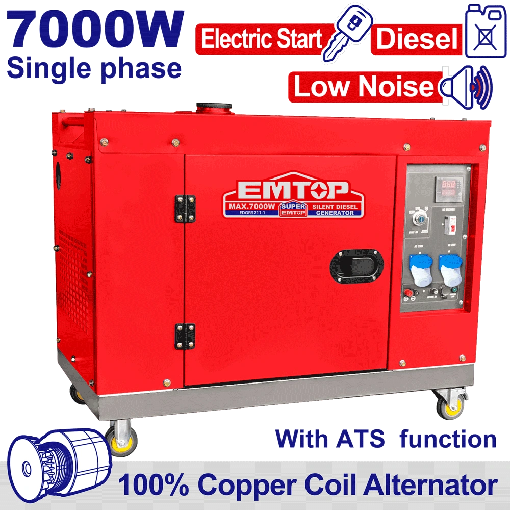 Groupe silen 7KVA dieesel 220 ATS EMTOP EDGRS711-1