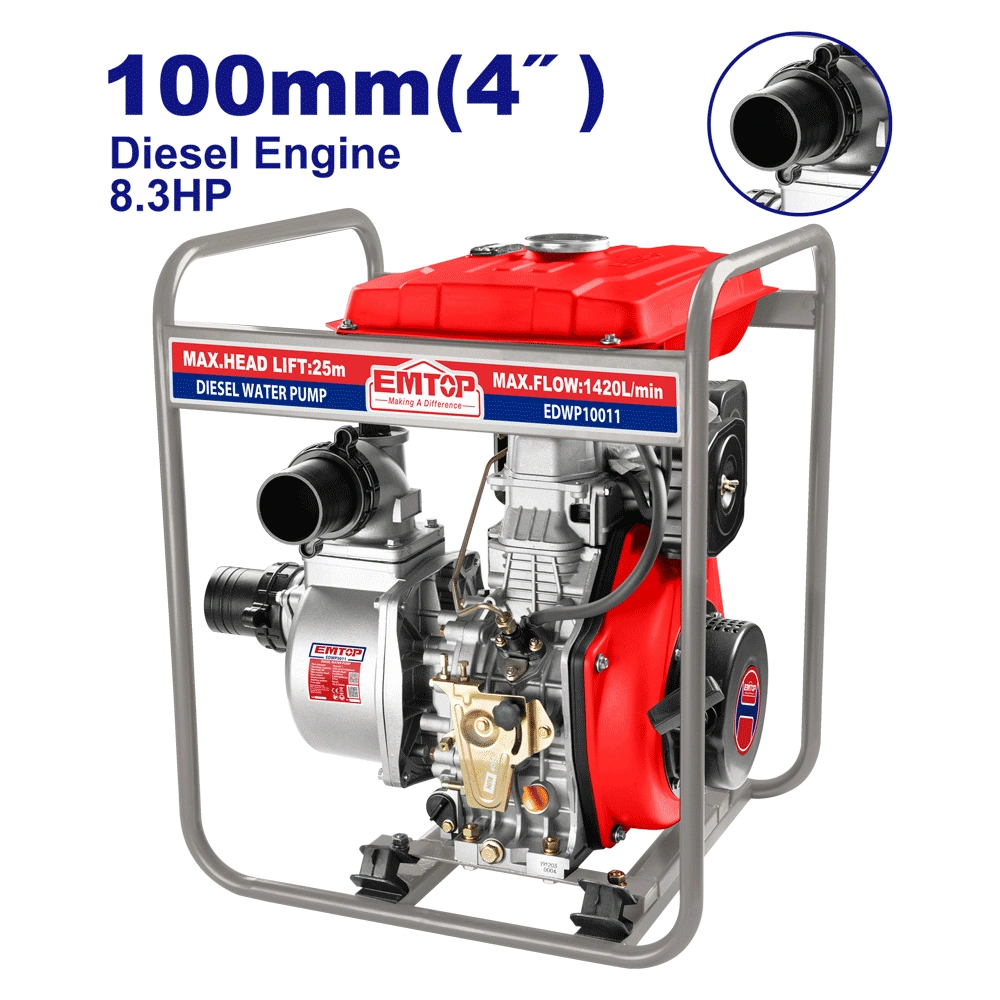 Motopompe diesel 4″ 1420l/MIN EMTOP EDWP10011