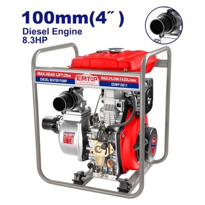 Motopompe diesel 4″ 1420l/MIN EMTOP EDWP10011