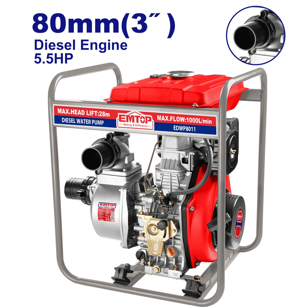 Motopompe diesel 3″ 1000l/MIN EMTOP EDWP8011