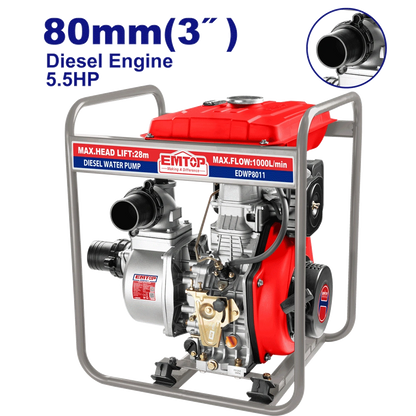 Motopompe diesel 3″ 1000l/MIN EMTOP EDWP8011