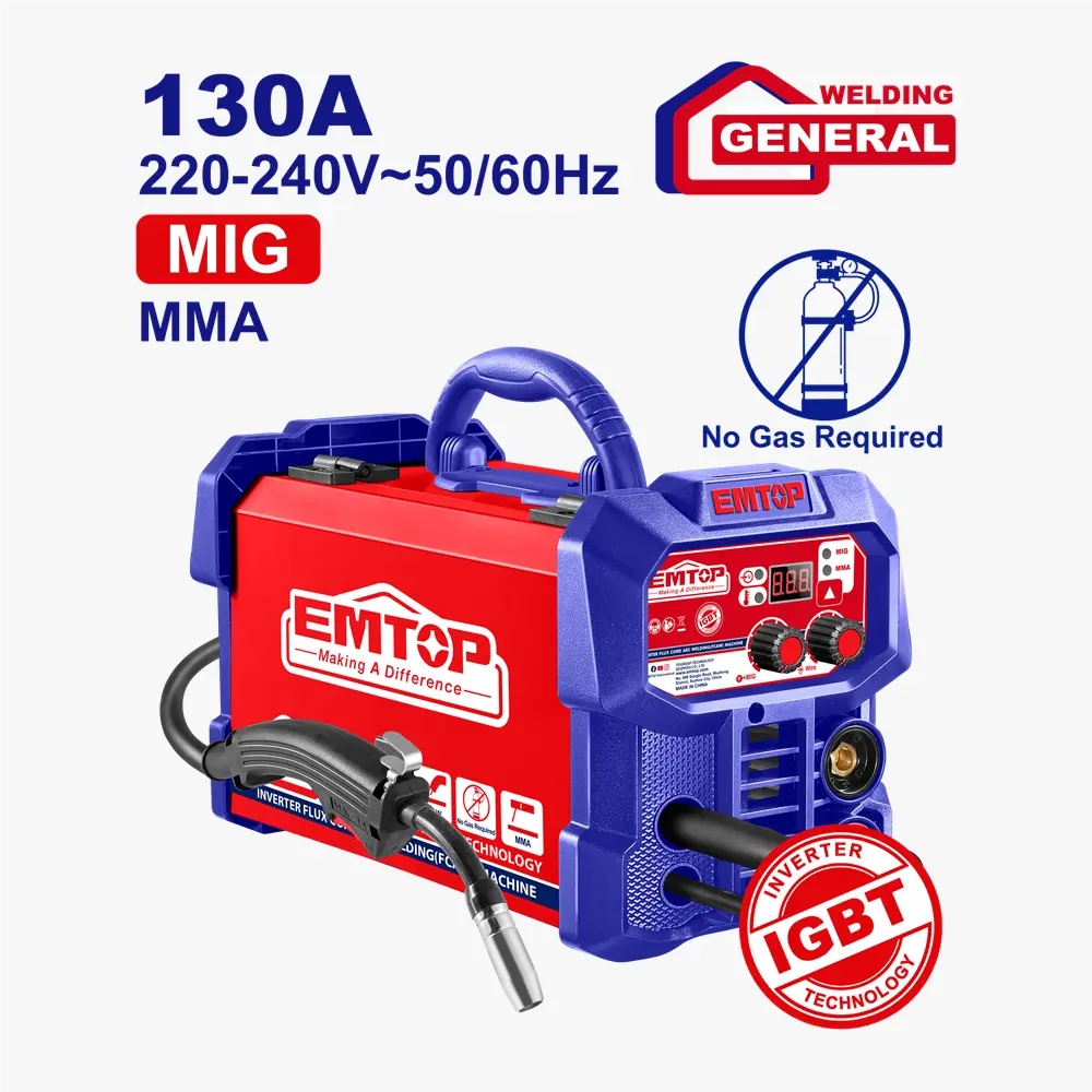Inverter fcaw mig/mma 130A 220-240V EMTOP EFC1352