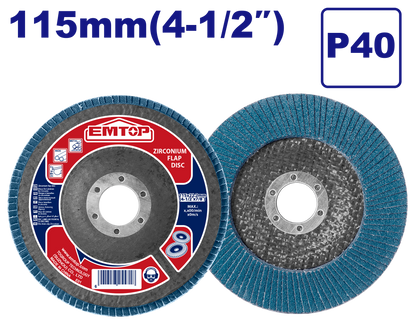 Disque a lamelle zirconium 115MM EMTOP EFDS1156