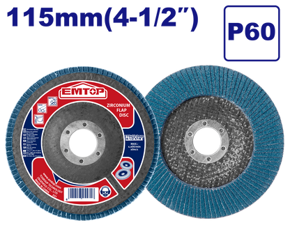 Disque a lamelle zirconium 115MM EMTOP EFDS1157
