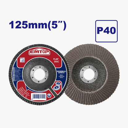 Disque a lamelle 125MM P40 EMTOP EFDS1251