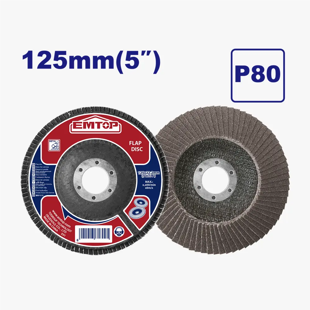 Disque a lamelle 125MM P80 EMTOP EFDS1253