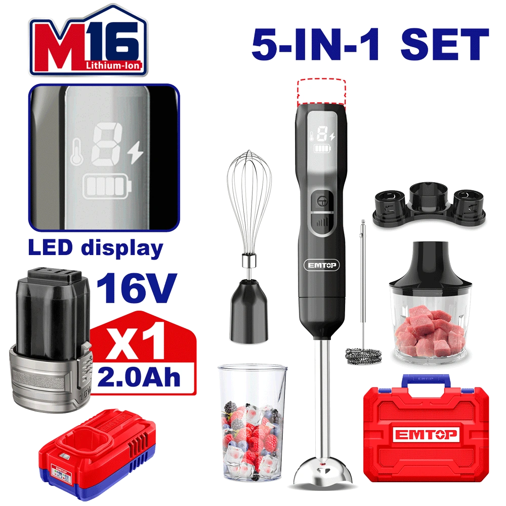 Batteur et mixeur 5EN1 16V EMTOP EFN056K