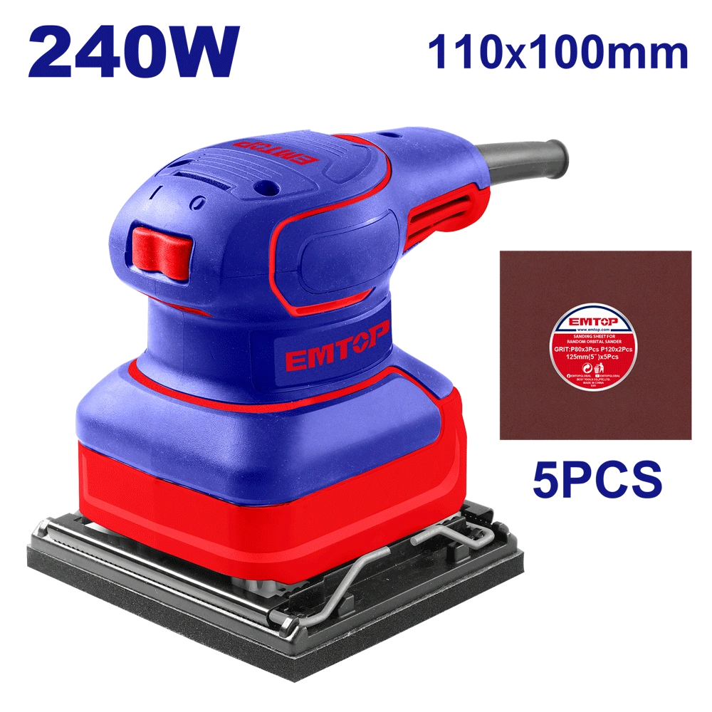 Ponceuse de finition 240W 110*100 EMTOP EFSR24101