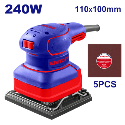 Ponceuse de finition 240W 110*100 EMTOP EFSR24101