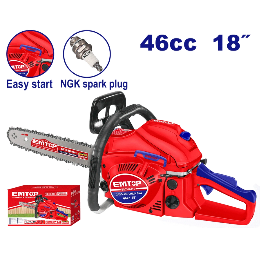 Tronçonneuse à chaine ess 1.8KW 45 EMTOP EGCS18451