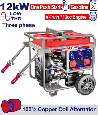 EGGRD15031 groupe électrogène 380V ess 12KW EMTOP EGGRD15031