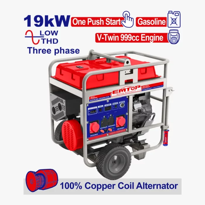 Groupe essence 19KVA 380V EMTOP EGGRD20031