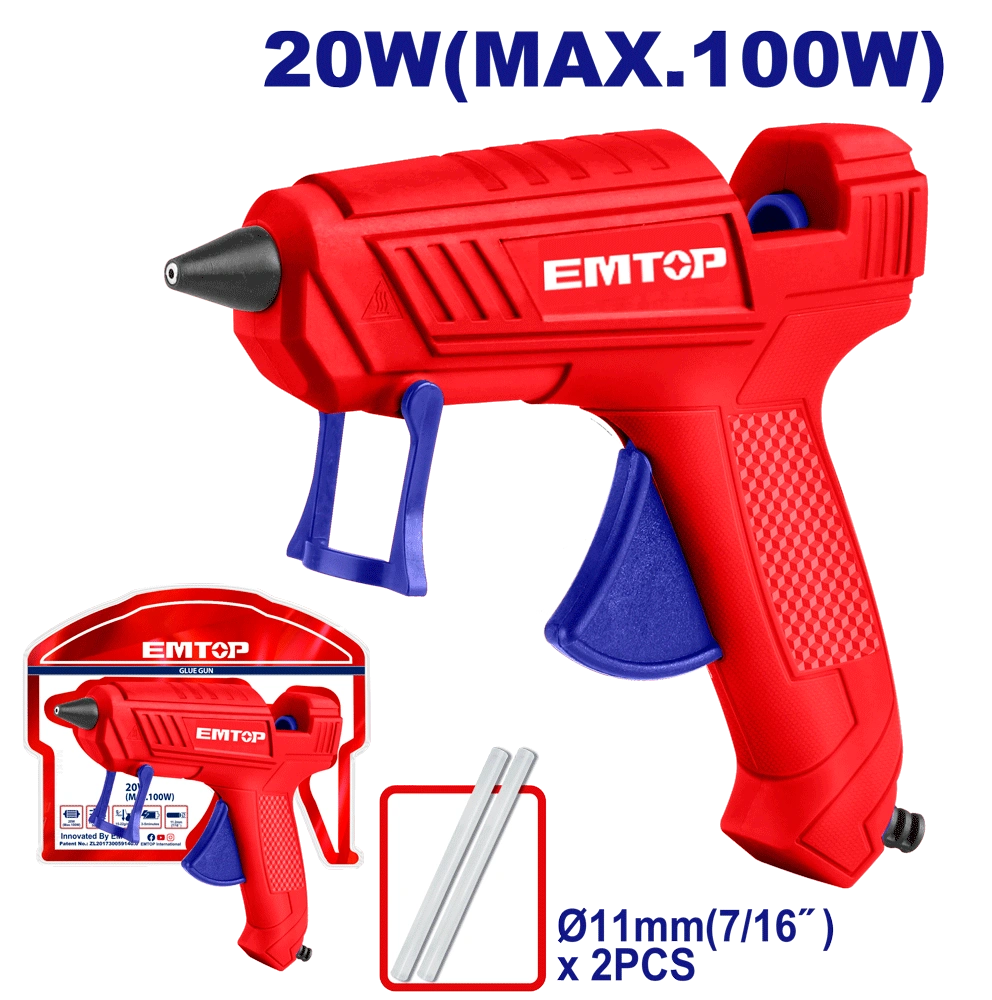 Pistolet silicon électrique 100W EMTOP EGGU1401