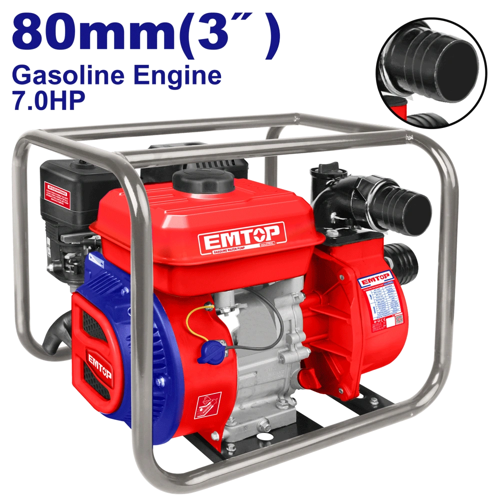 Motopompe essence 7CV 3″ 1000l/MIN EMTOP EGWP8012