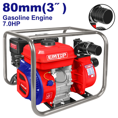 Motopompe essence 7CV 3″ 1000l/MIN EMTOP EGWP8012