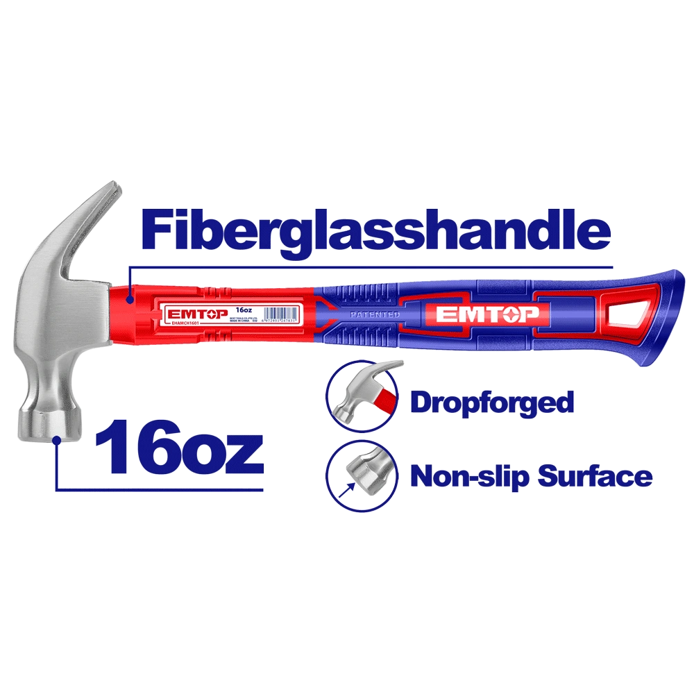 Marteau arrache clous 450G EMTOP EHAMCH1601