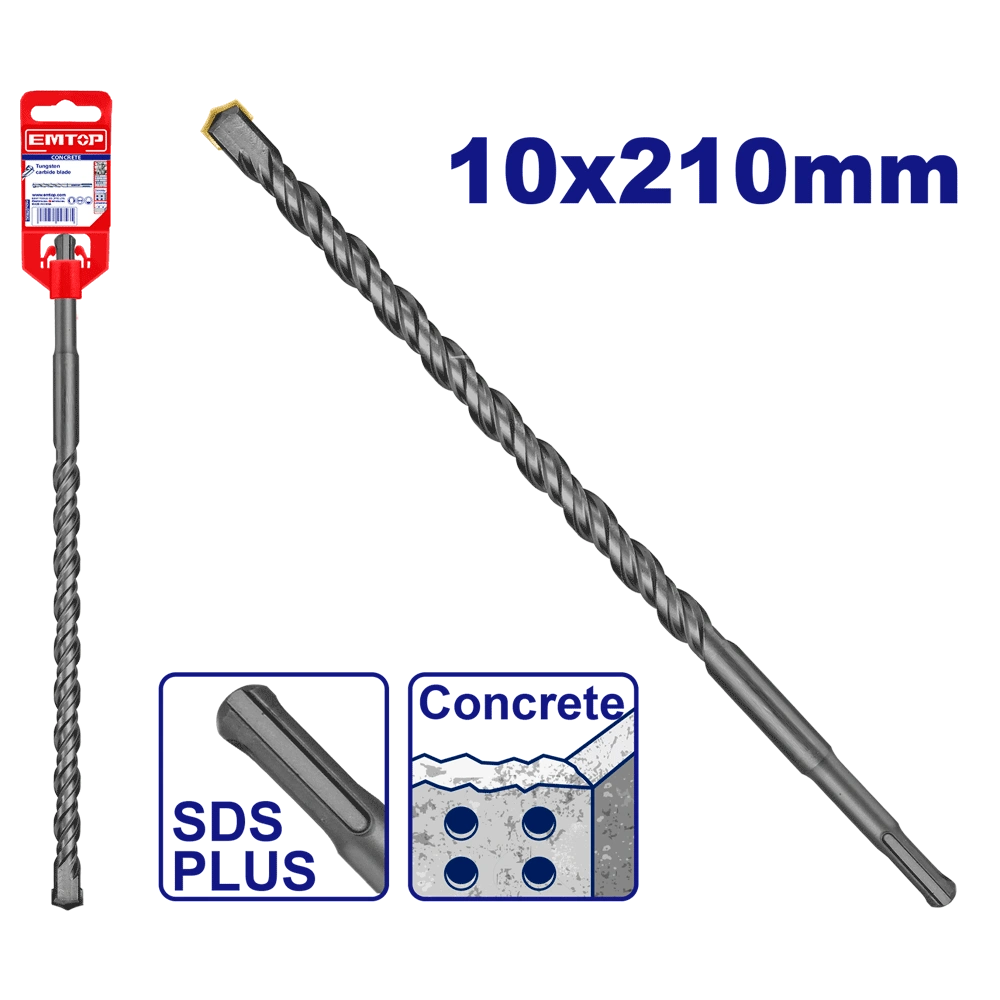 Mèche SDS plus Ø10X210MM EMTOP EHDR11003