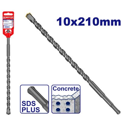 Mèche SDS plus Ø10X210MM EMTOP EHDR11003