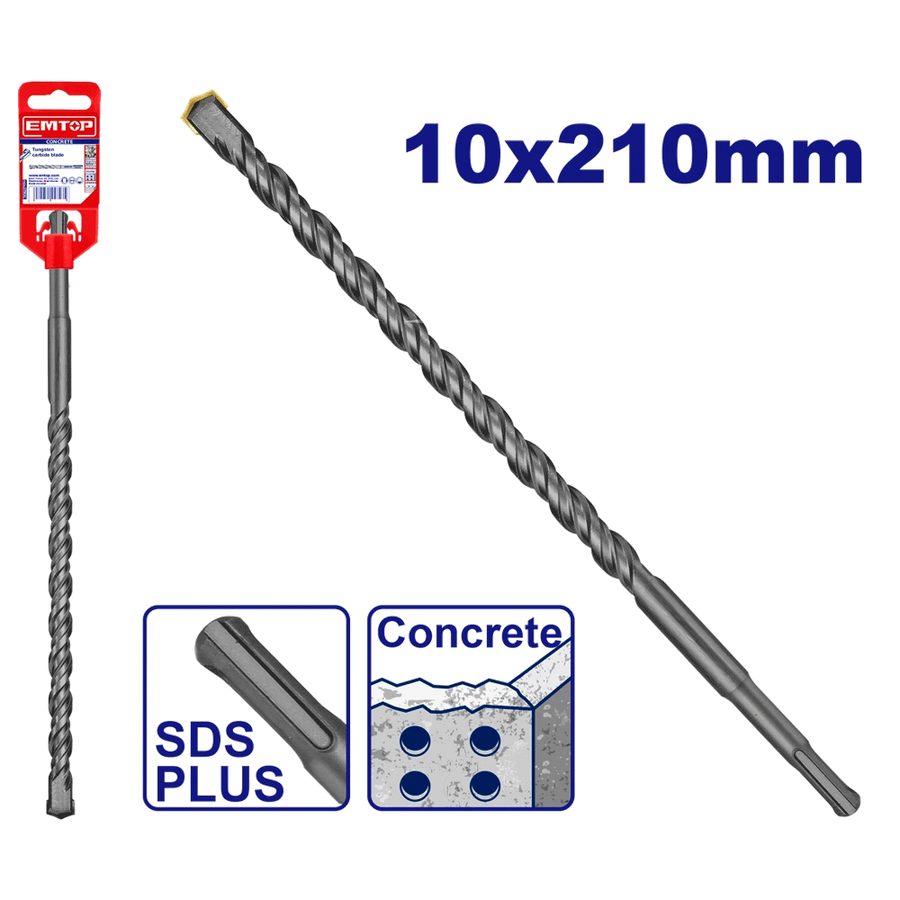 Mèche SDS plus Ø10X210MM EMTOP EHDR11003