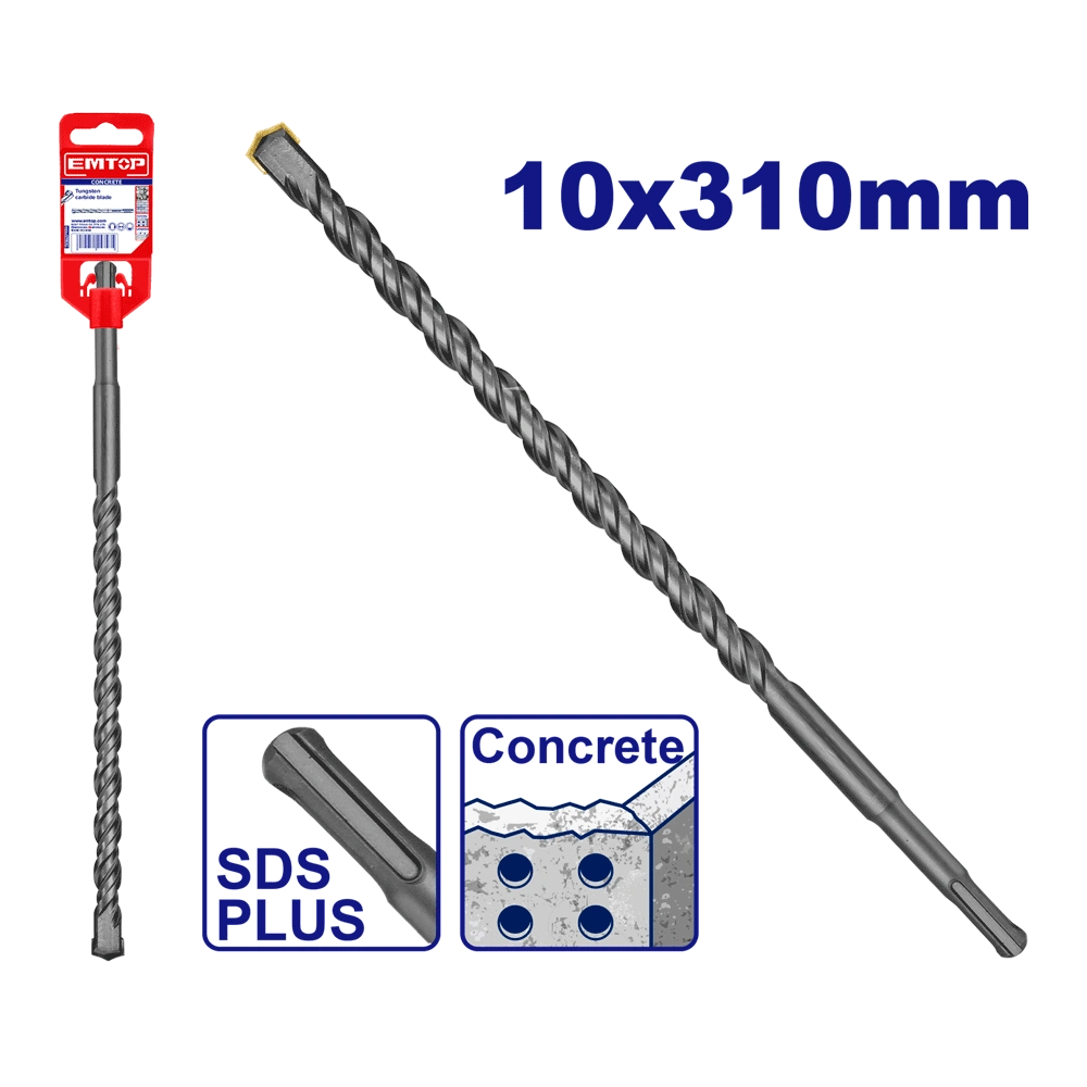 Mèche SDS plus ø 10X310MM EMTOP EHDR11005