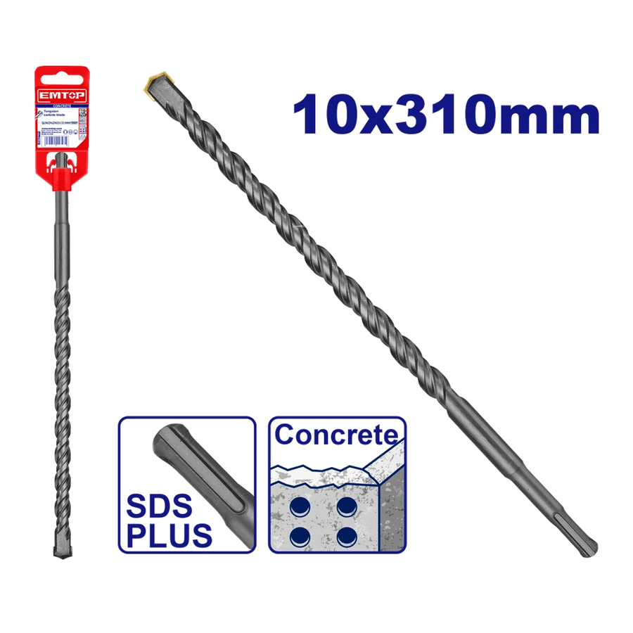 Mèche SDS plus ø 10X310MM EMTOP EHDR11005