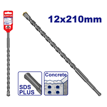 Mèche SDS plus Ø12X210MM EMTOP EHDR11203