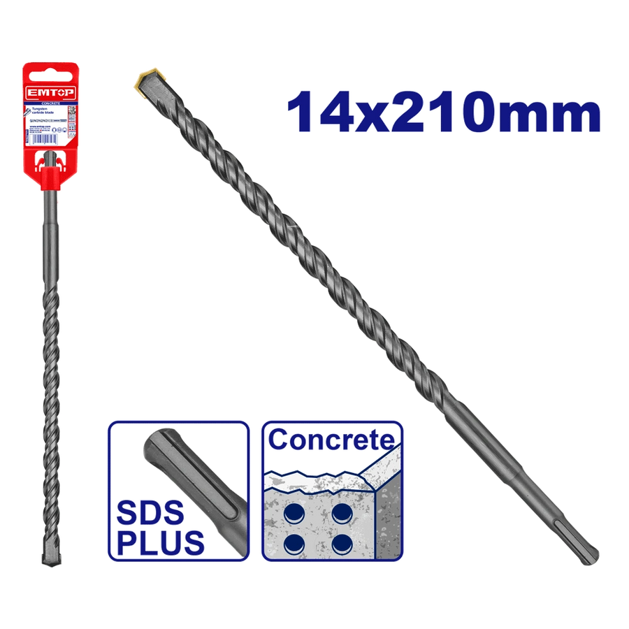 Mèche SDS plus Ø14X210MM EMTOP EHDR11403