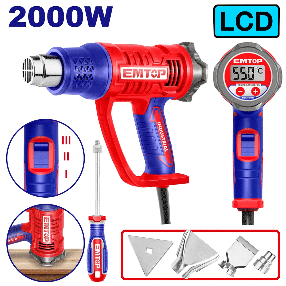 Décapeur thermique digital 2000W EMTOP EHGN20056