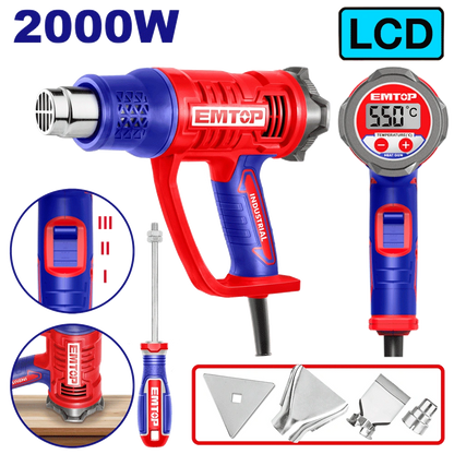 Décapeur thermique digital 2000W EMTOP EHGN20056
