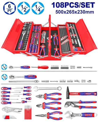 Caisse á outils métalliques 108P EMTOP EHTS00108