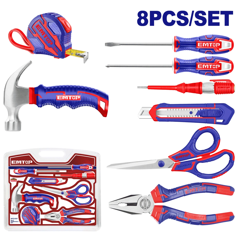 Kit outils à main 8P EMTOP EHTS01081