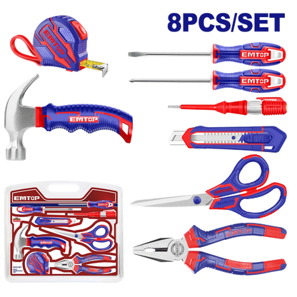 Kit outils à main 8P EMTOP EHTS01081