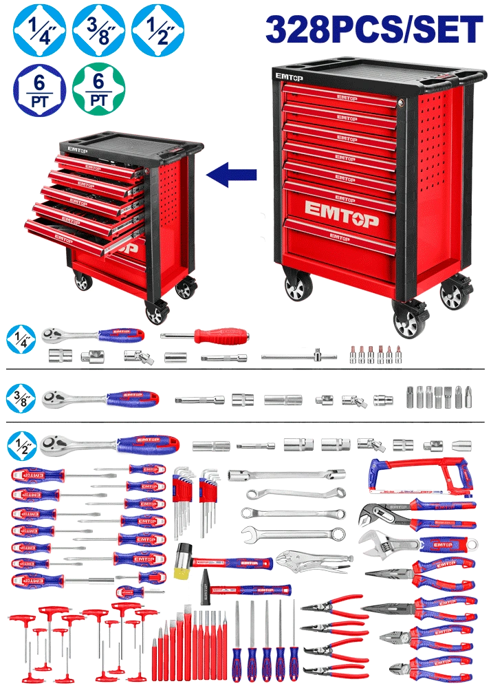 Servante á outils 7 tiroirs 328P EMTOP EHTS03281
