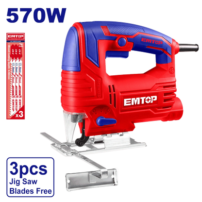 Scie sauteuse 570W+3LAMES EMTOP EJSW5701
