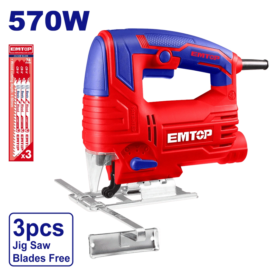 Scie sauteuse 570W+3LAMES EMTOP EJSW5701