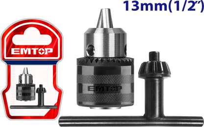 Mandrin à clé de 13 mm EMTOP EKCK1301