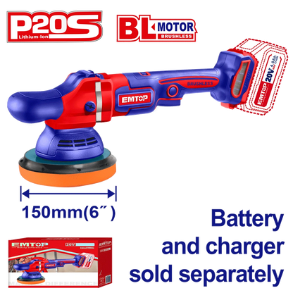 Ponceuse polisseuse 150MM 20V EMTOP ELAP2015
