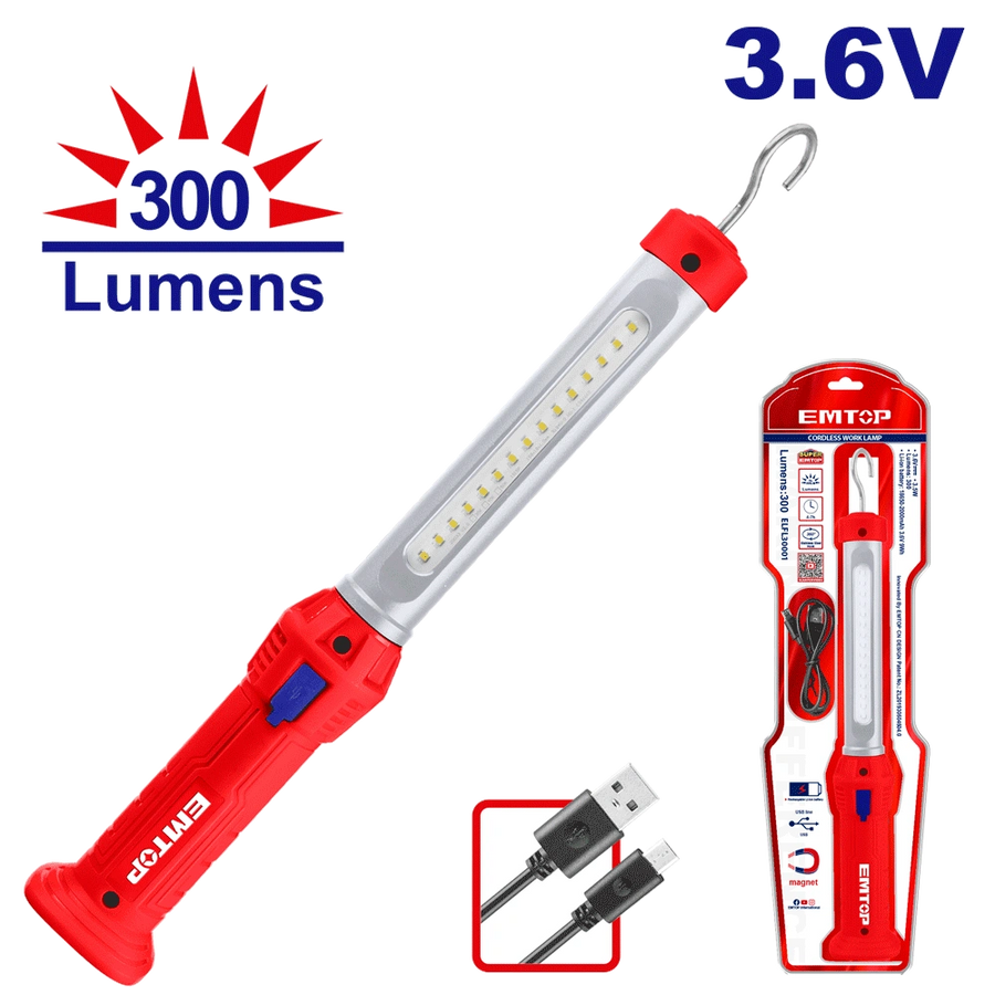 Baladeuse 300 lumes 3.5V EMTOP ELFL30001